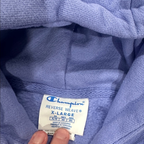 3/$50 Dark lavender champion cropped hoodie x-large - Picture 4 of 4